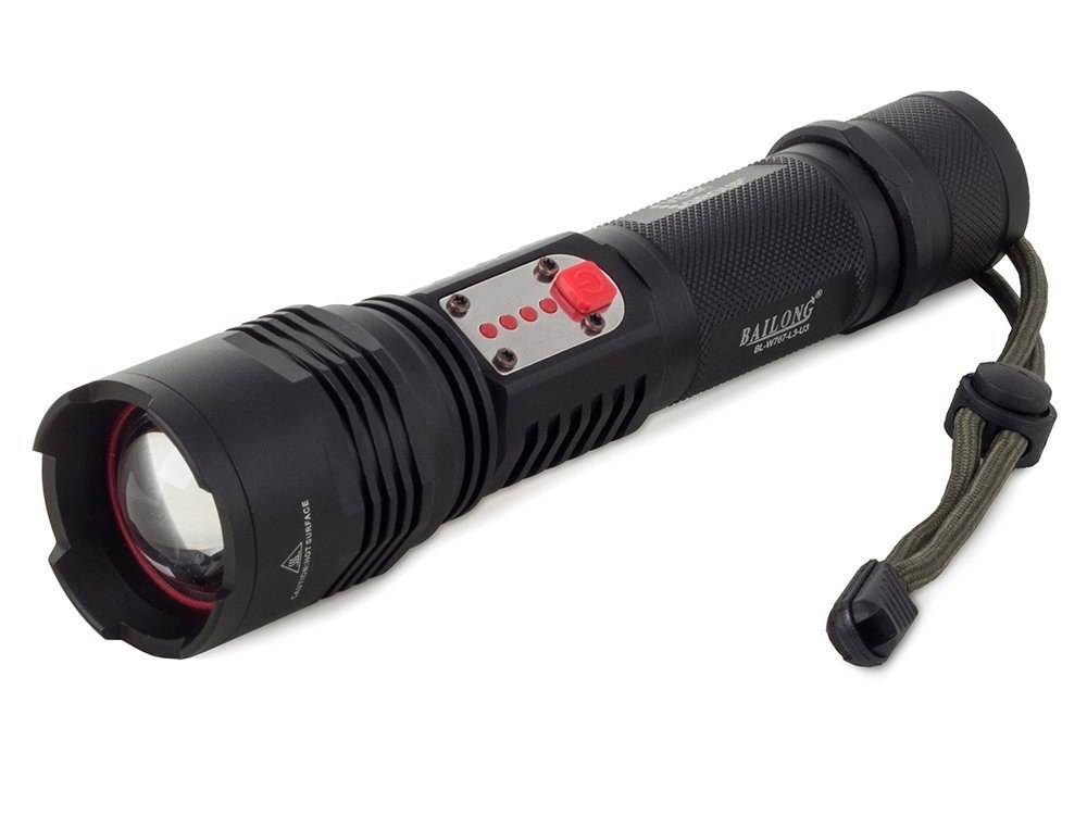 MOCNA LATARKA WOJSKOWA CREE LED USB XML-L T6 POWER BANK